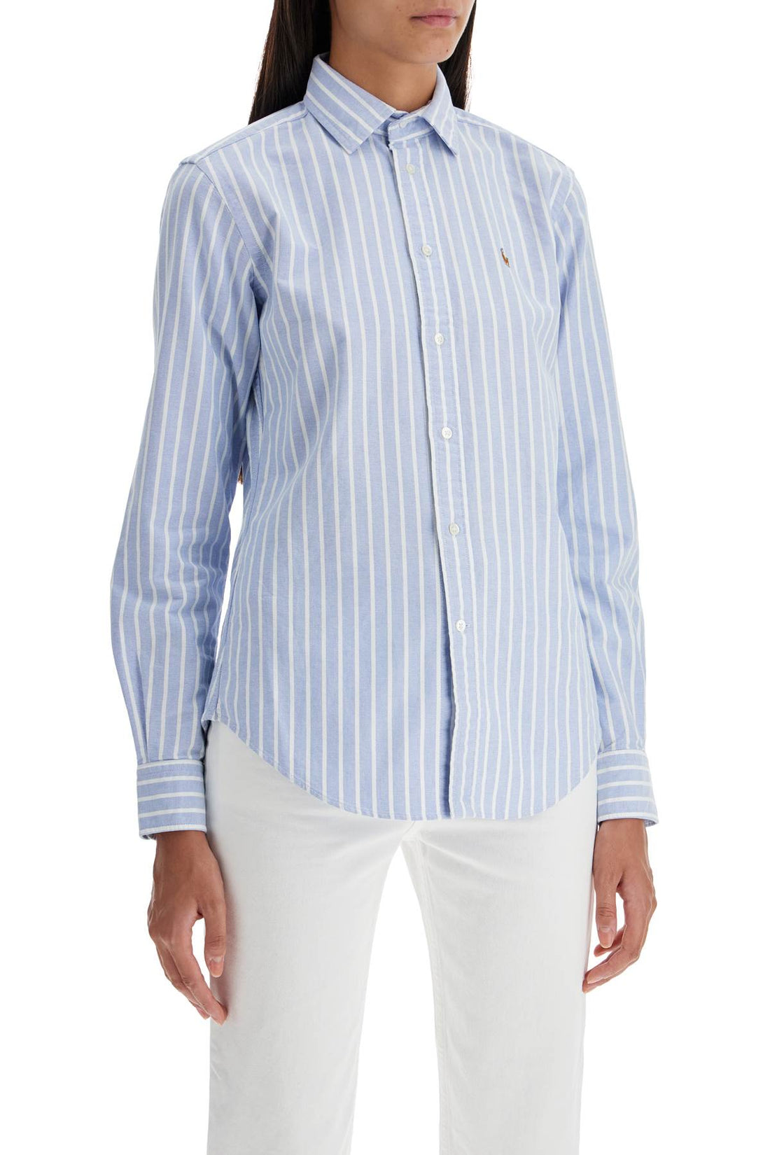 striped oxford shirt for men