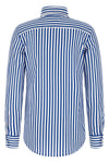 striped oxford cotton knit shirt
