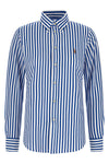 striped oxford cotton knit shirt