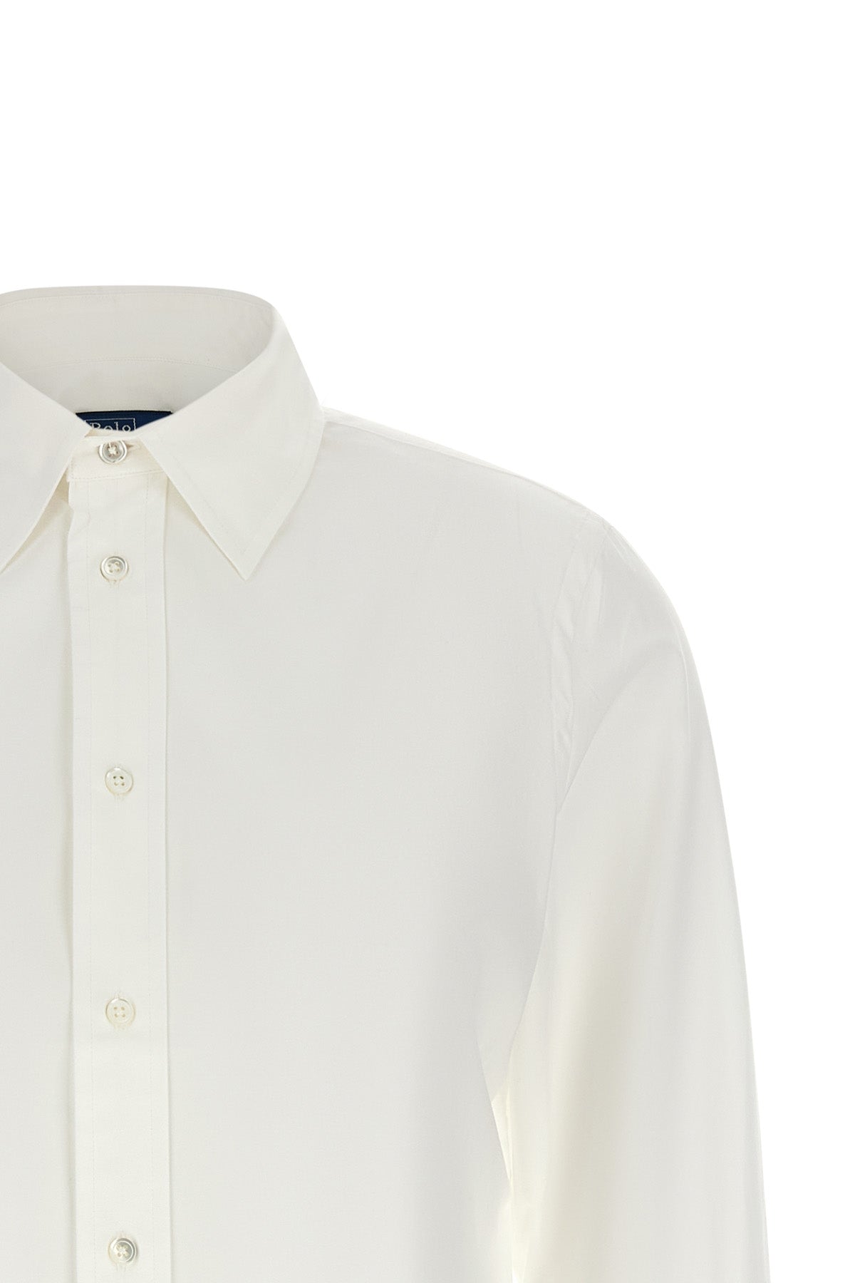 stretch cotton button-down shirt