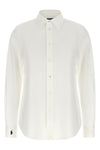 stretch cotton button-down shirt