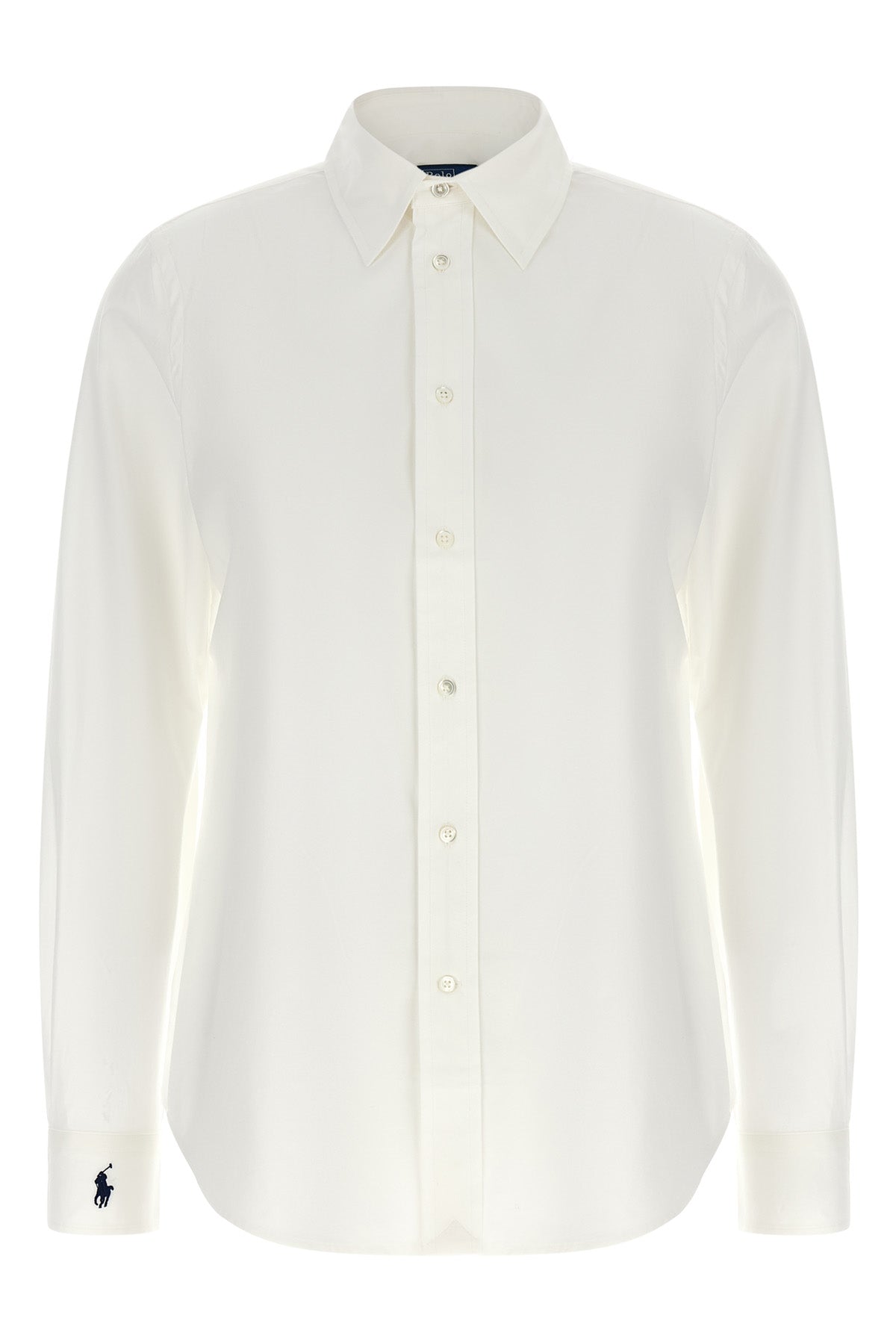 stretch cotton button-down shirt