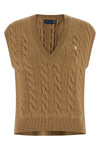 braided wool and cashmere blend vest