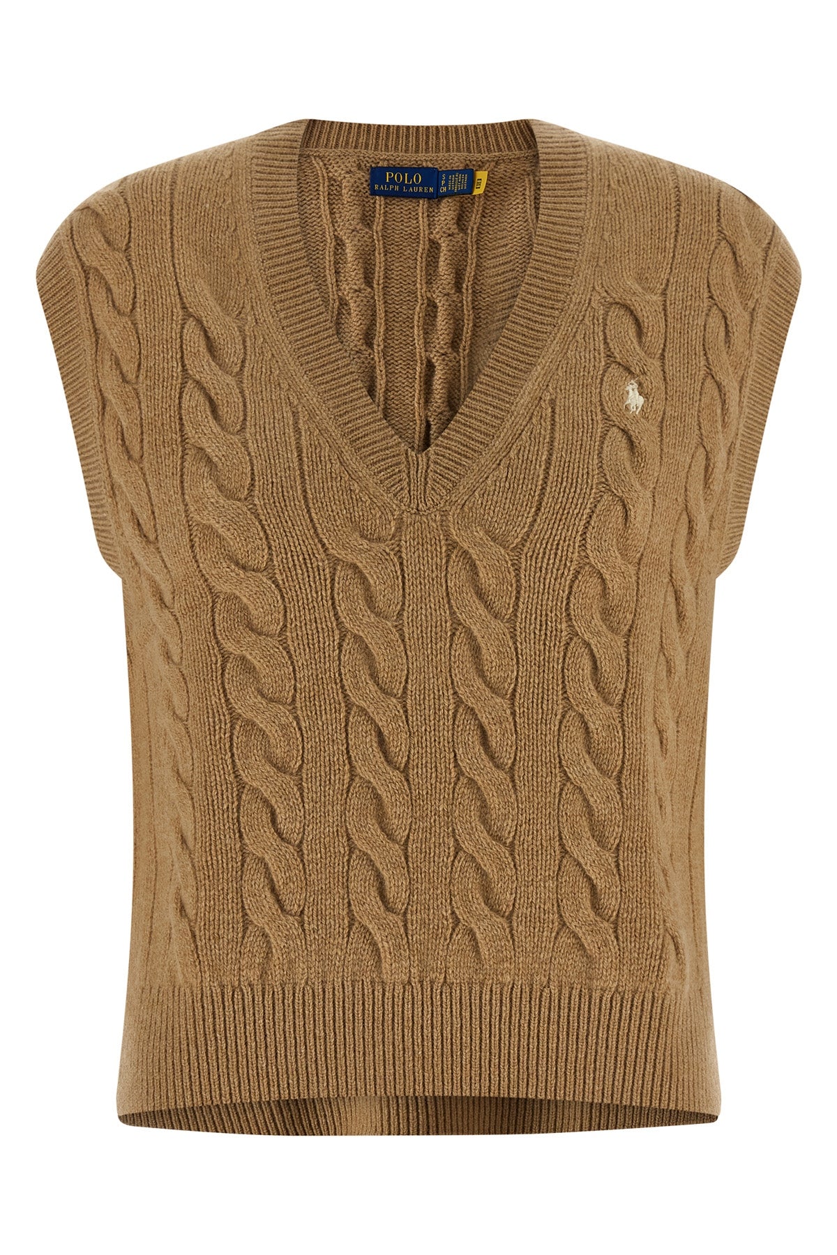 braided wool and cashmere blend vest