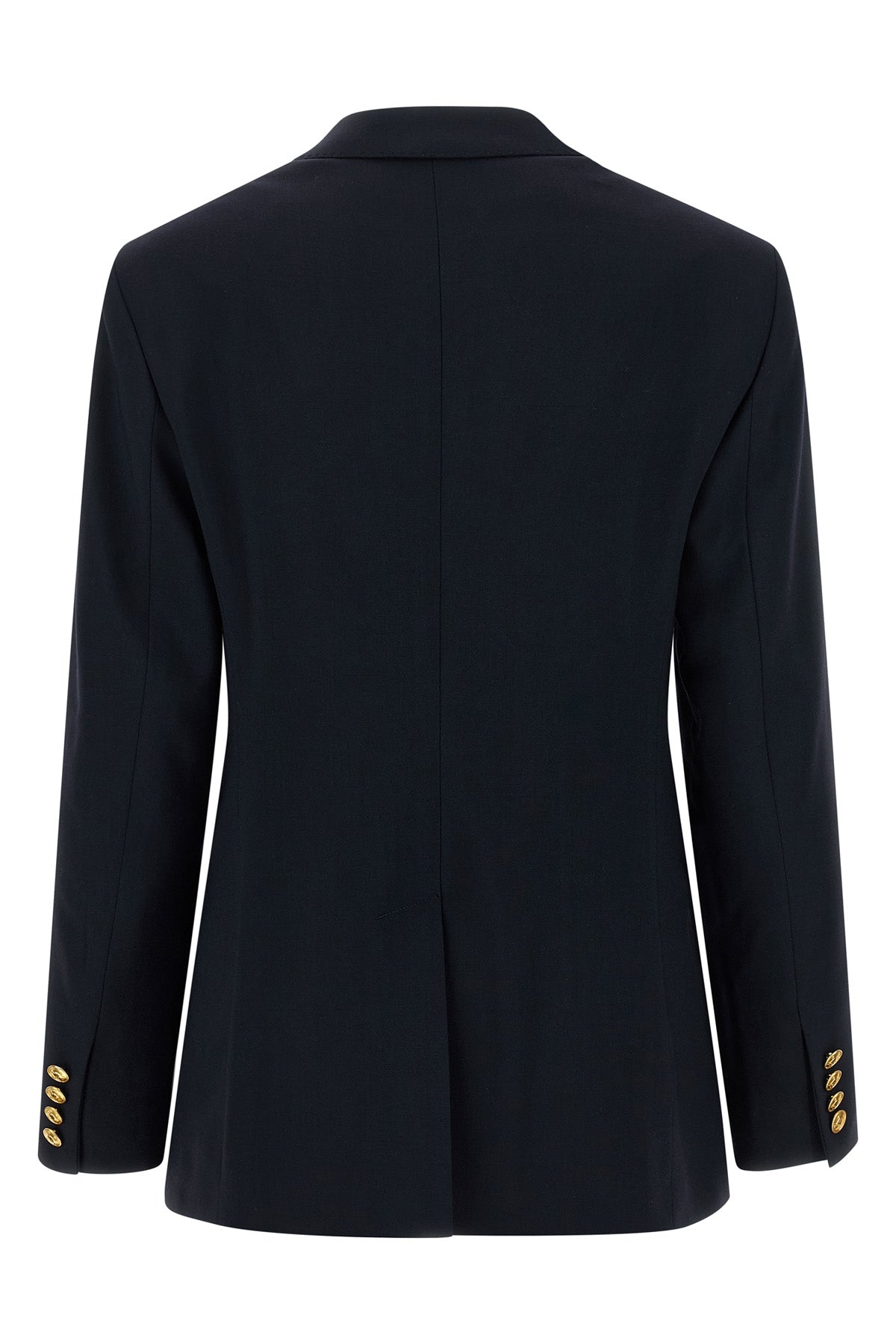 double-breasted stretch wool crêpe blazer