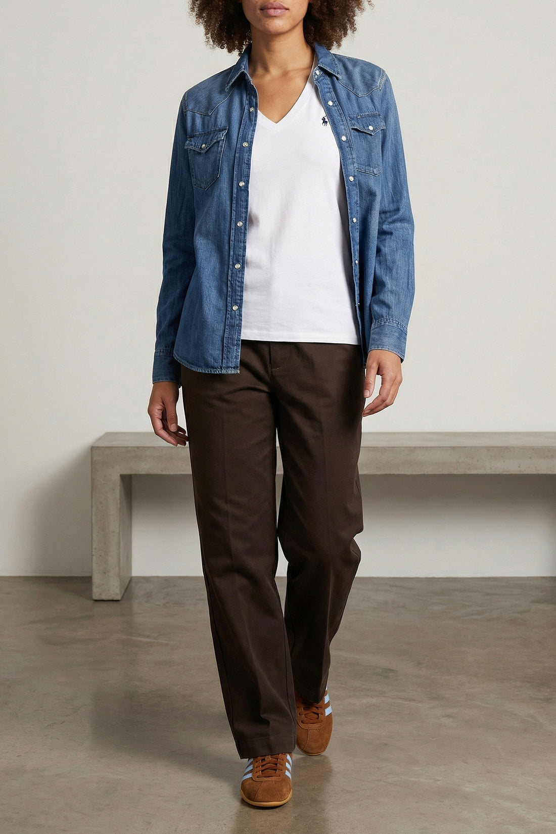POLO RALPH LAUREN L cotton denim shirt