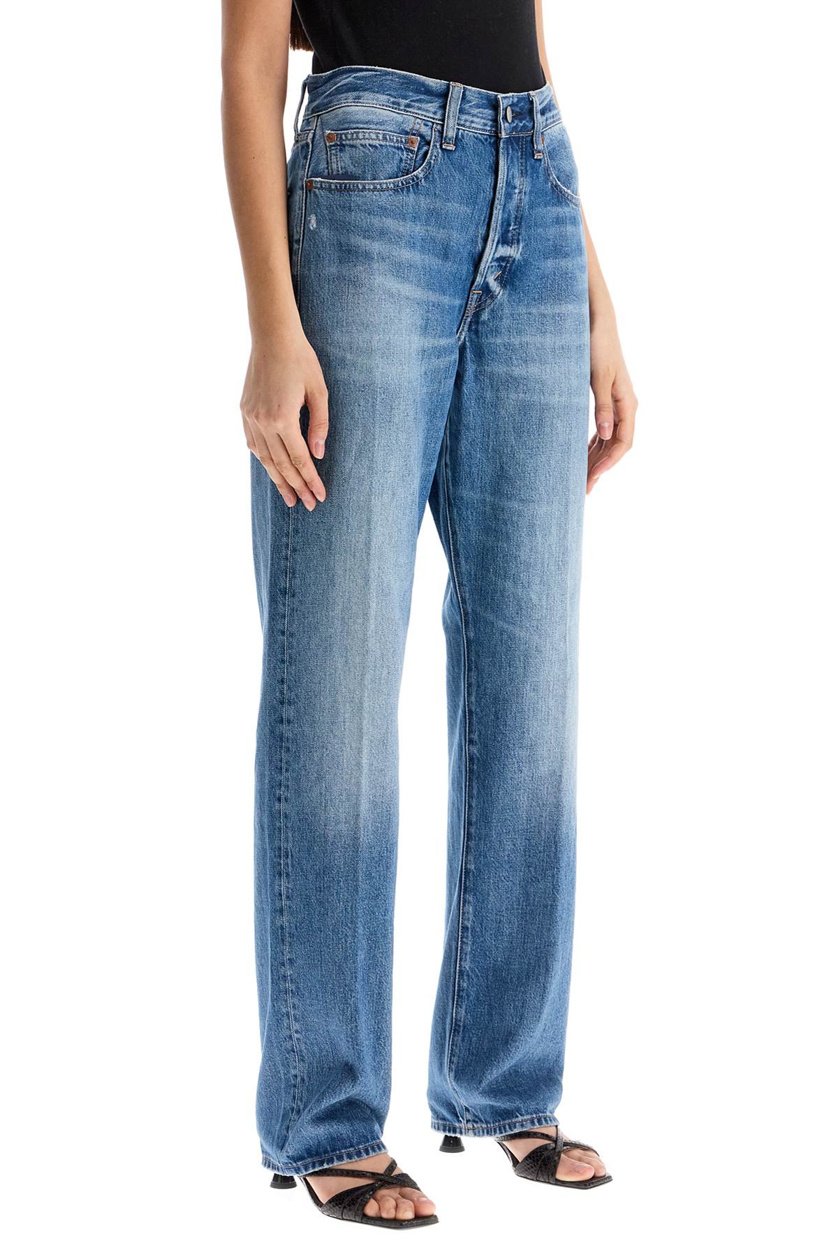 light blue high-waisted straight women&