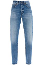 light blue high-waisted straight women&