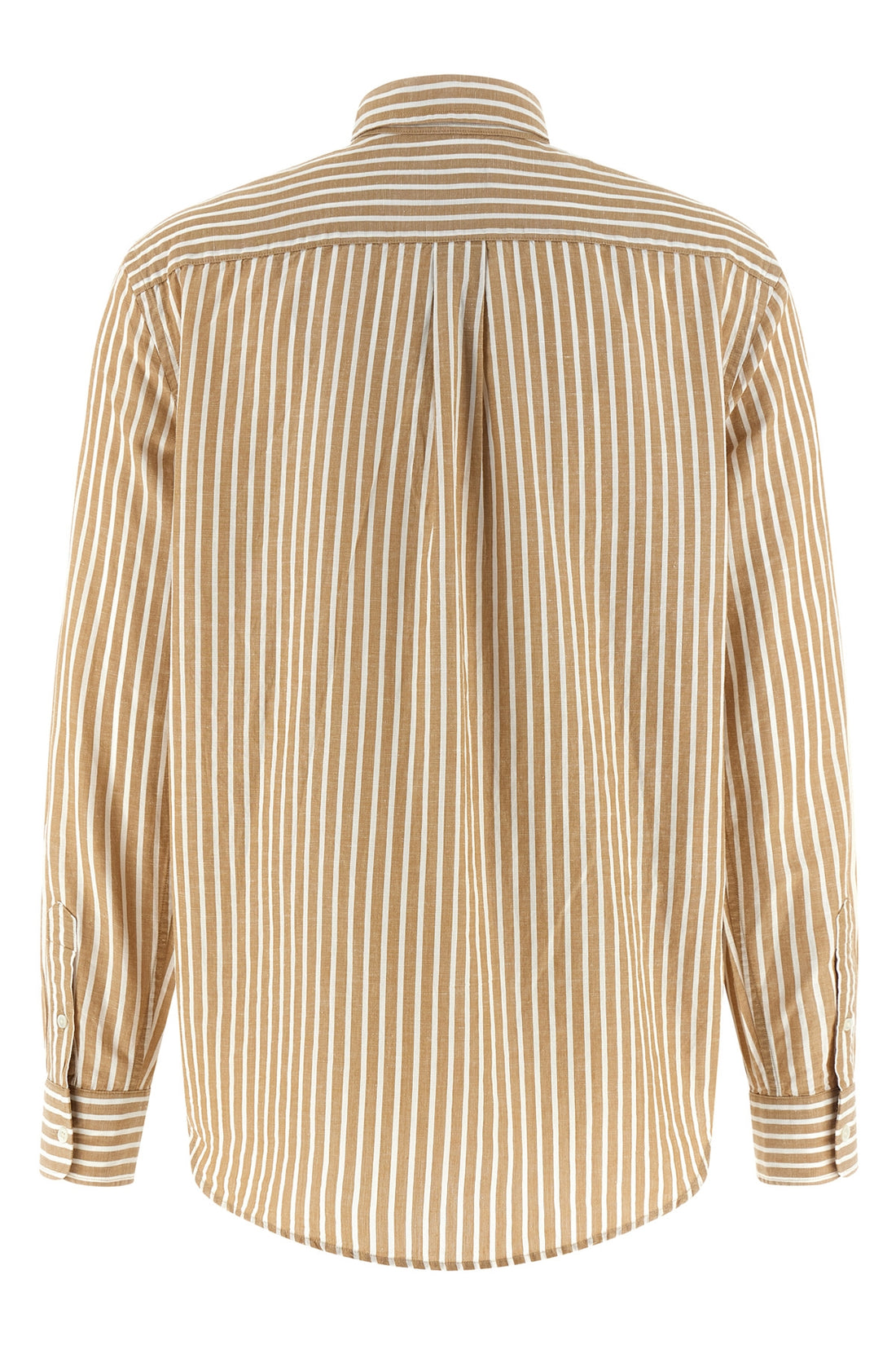 POLO RALPH LAUREN L striped cotton and linen blend shirt dyed in thread