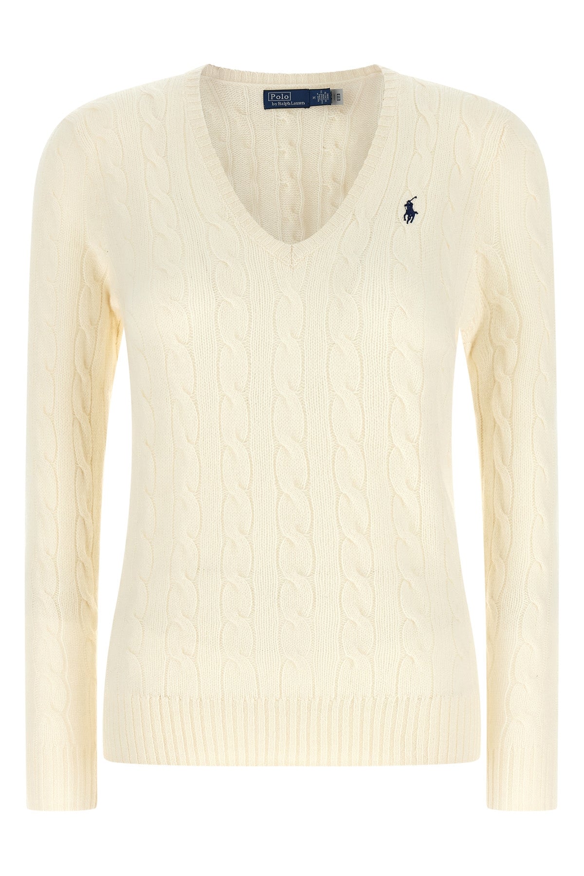 the kimberly sweater features a classic v-neck model defined by meticulous bra