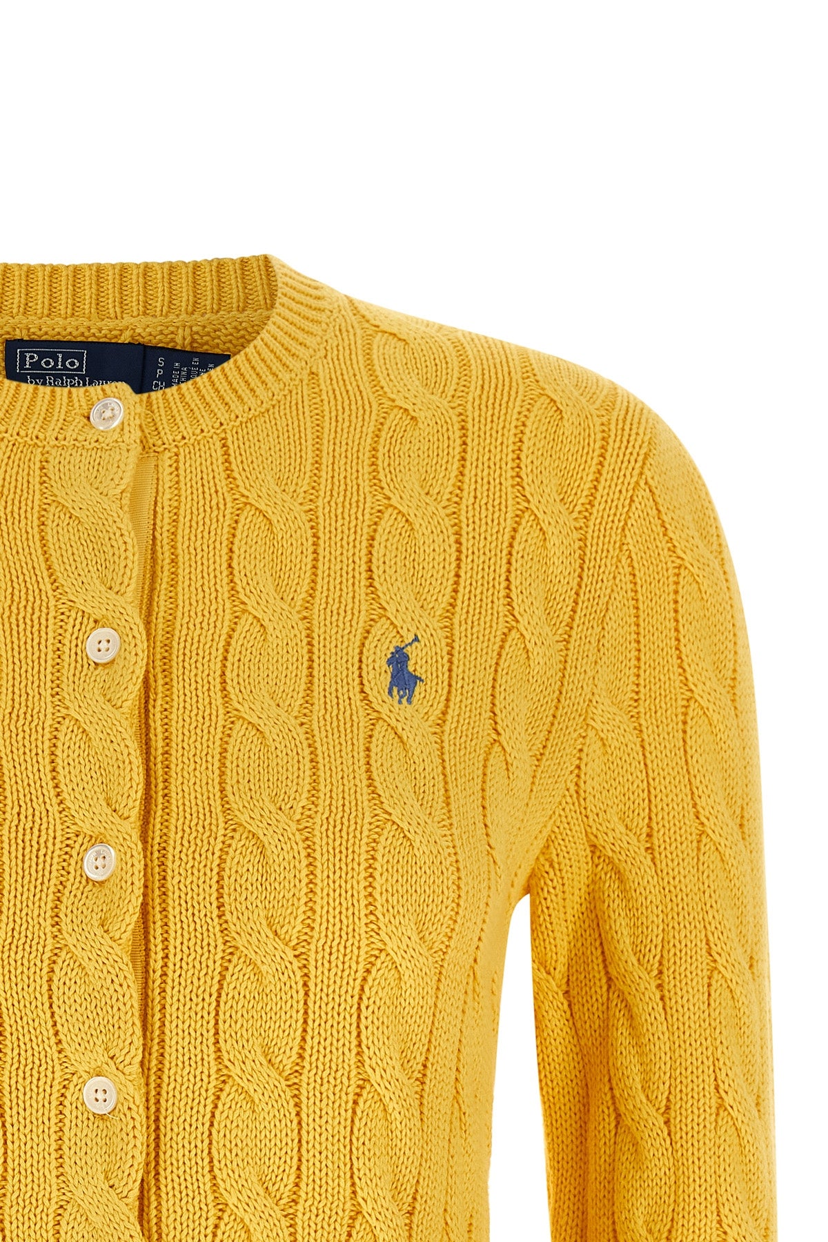 cardigan in pure cotton braided