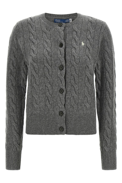 the polo ralph lauren cardigan in wool and cashmere blend embodies the essence o