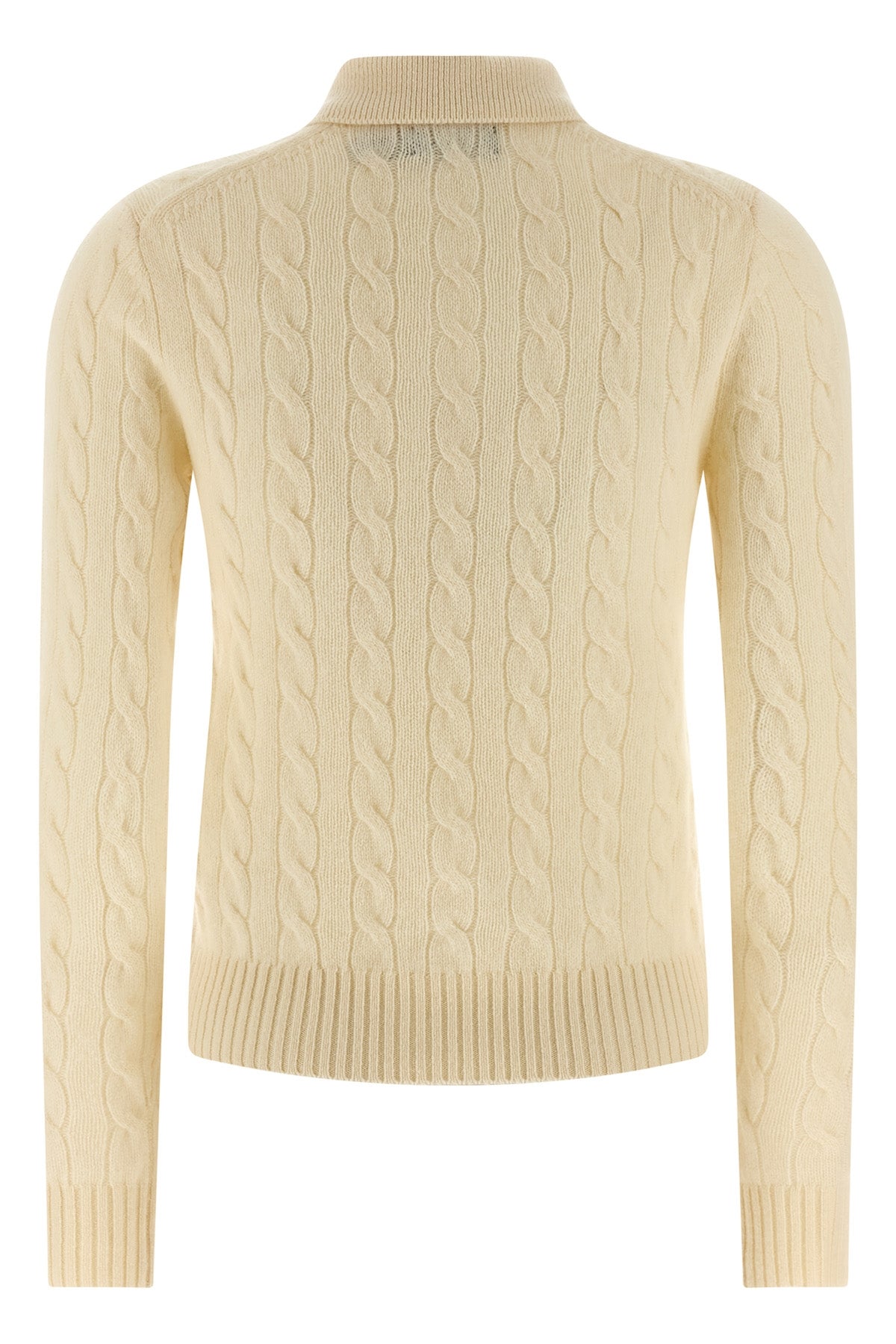 braid wool and cashmere blend polo shirt