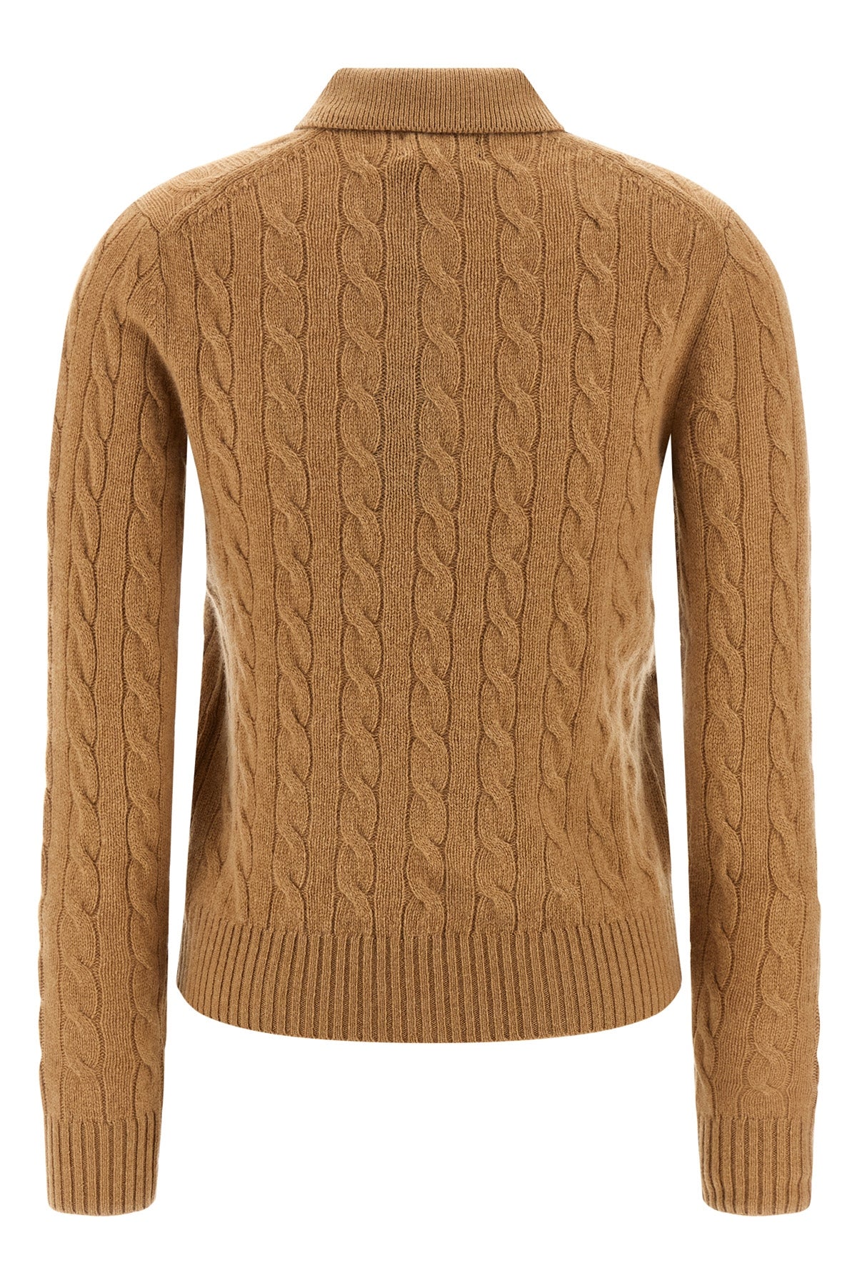 braid wool and cashmere blend polo shirt