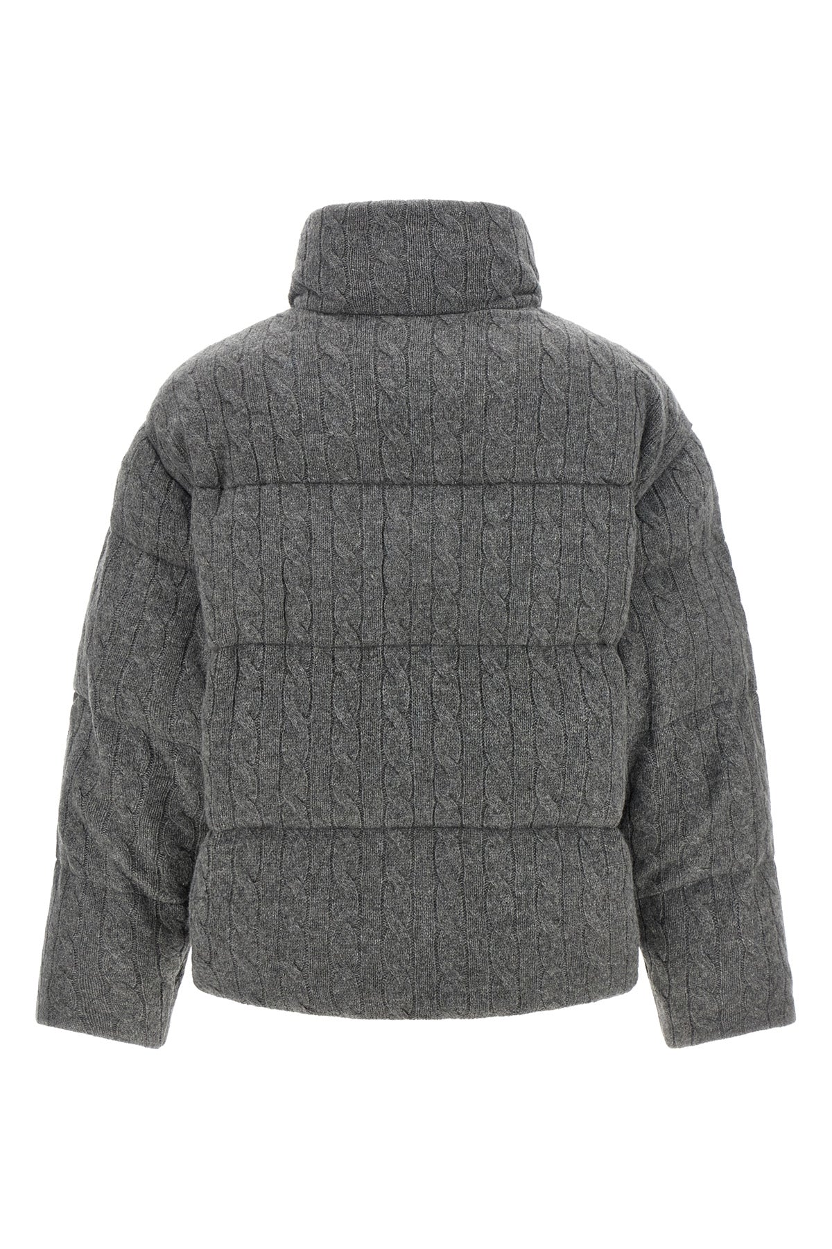 polo ralph lauren down jacket blends classic knitwear aesthetics