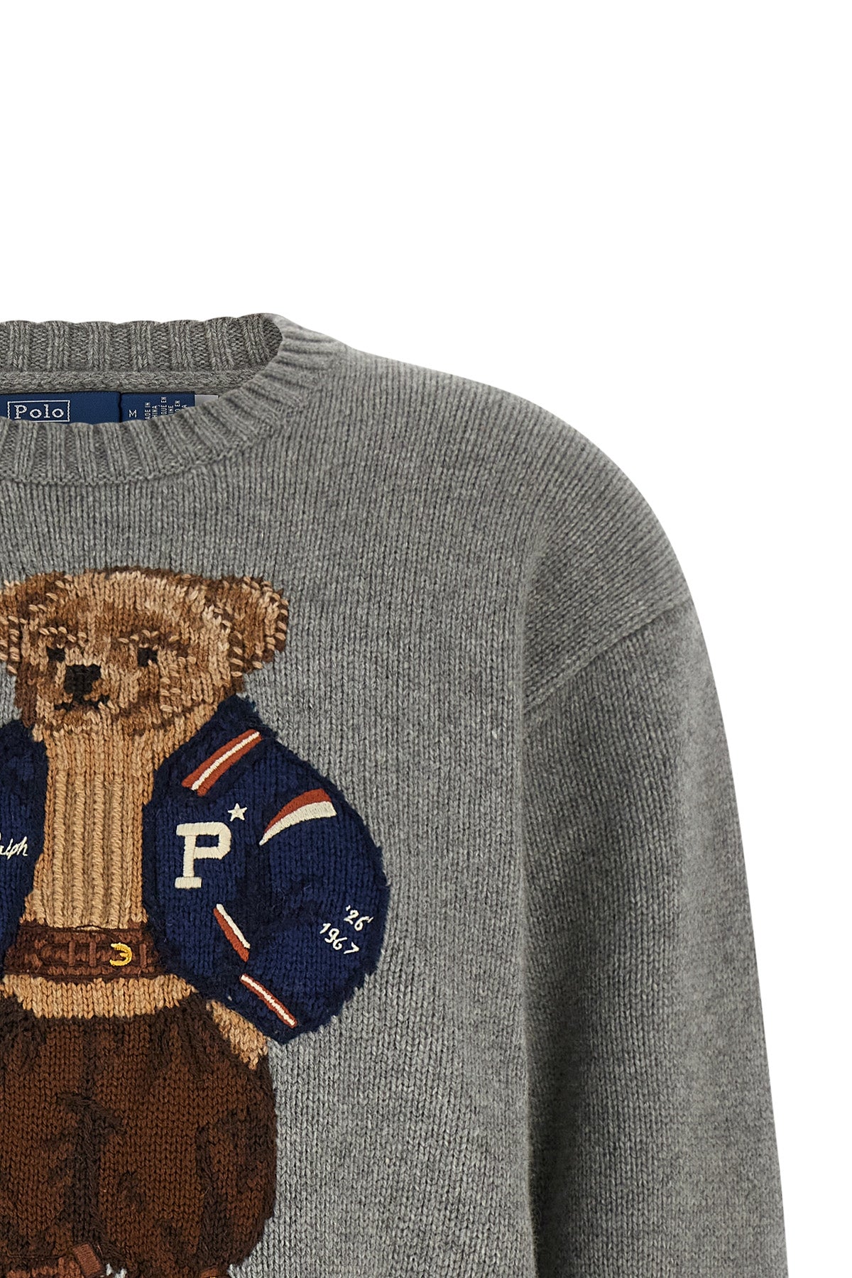 the polo ralph lauren polo bear crew neck sweater is made of a fine wool and cas
