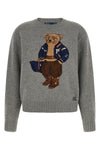 the polo ralph lauren polo bear crew neck sweater is made of a fine wool and cas