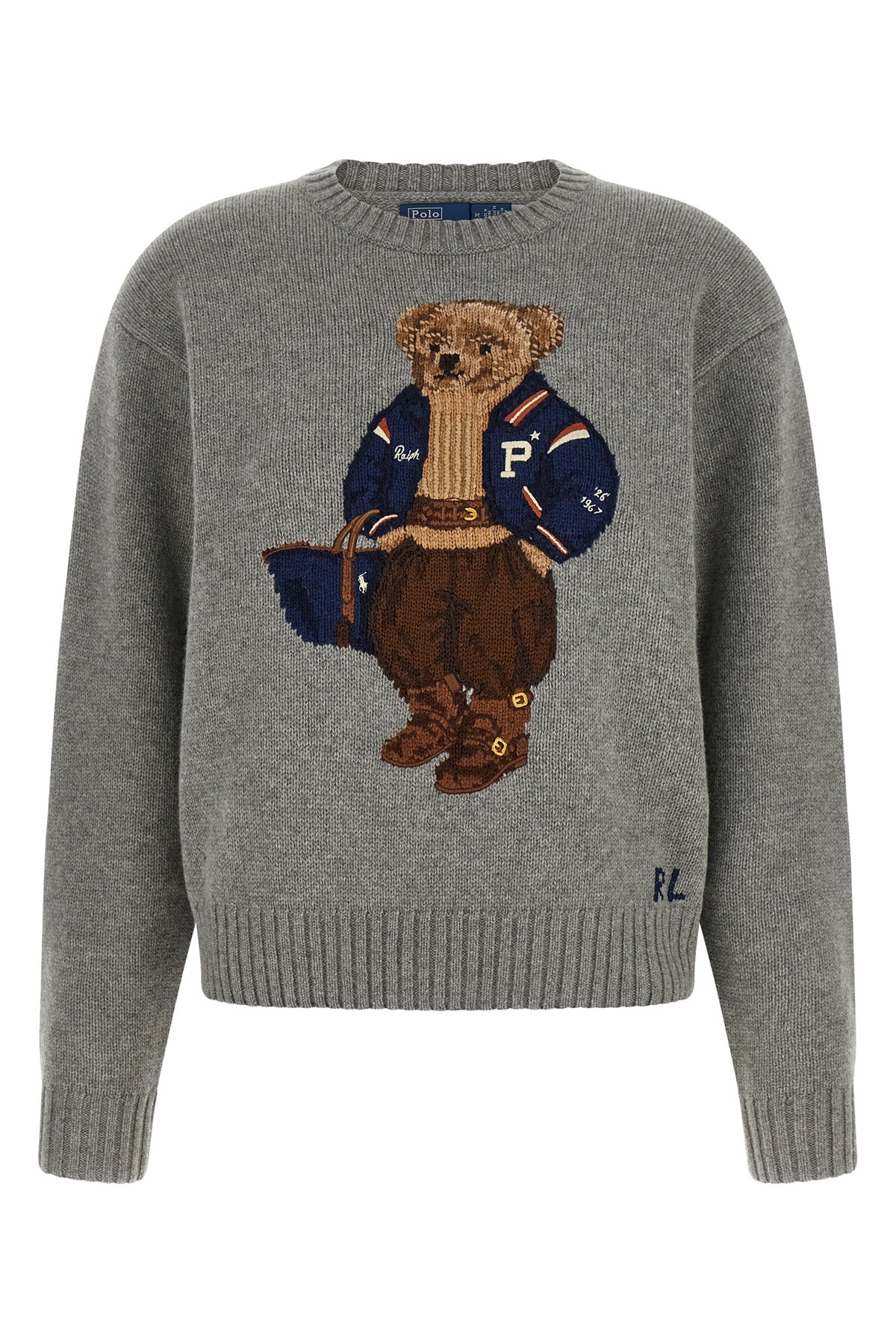 the polo ralph lauren polo bear crew neck sweater is made of a fine wool and cas