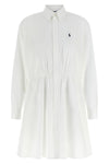 chemisier mini dress in cotton poplin