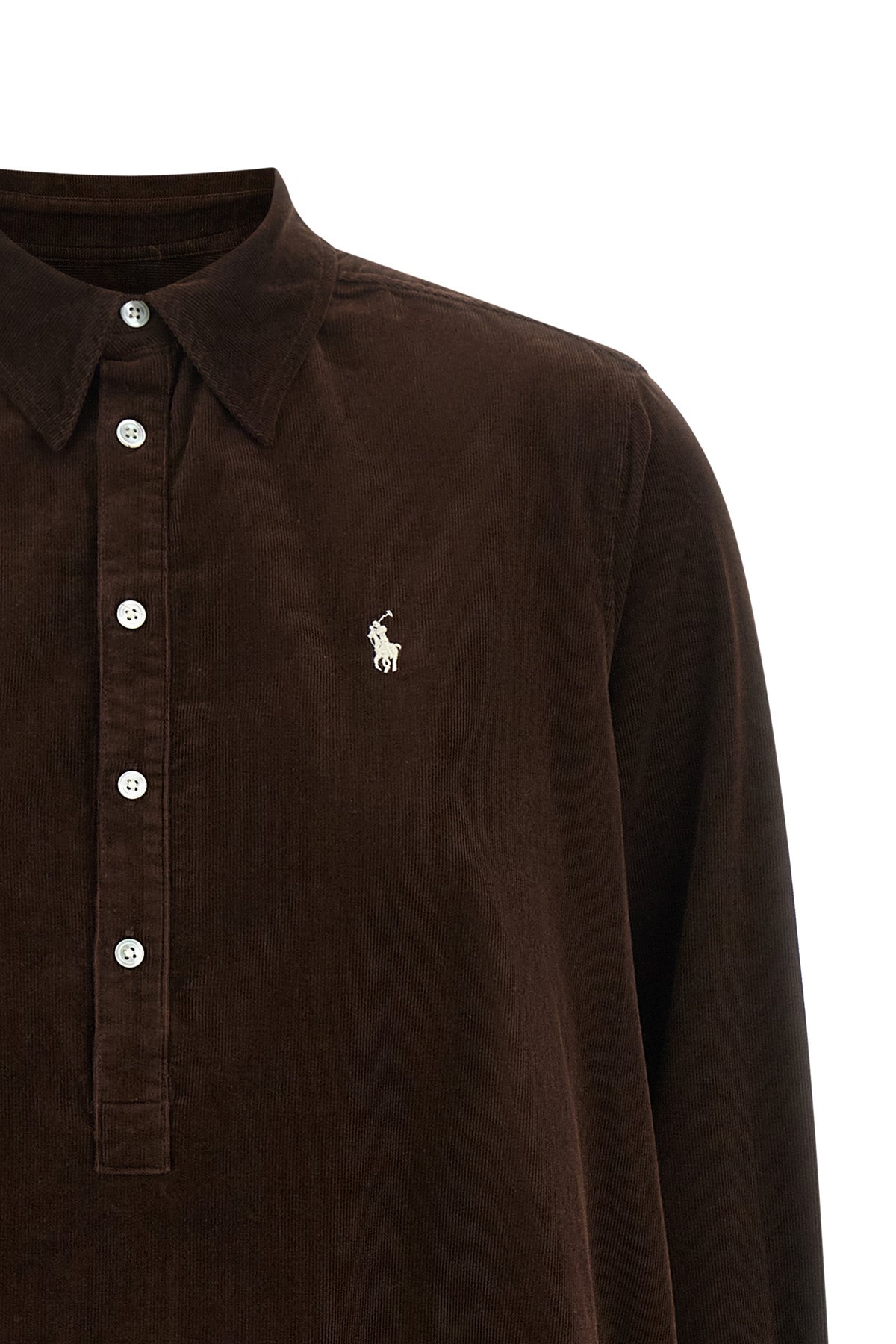the polo ralph lauren mini dress reinterprets the classic chemisier model throug