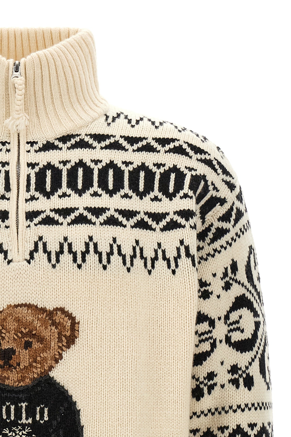 the polo ralph lauren sweater features a relaxed silhouette
