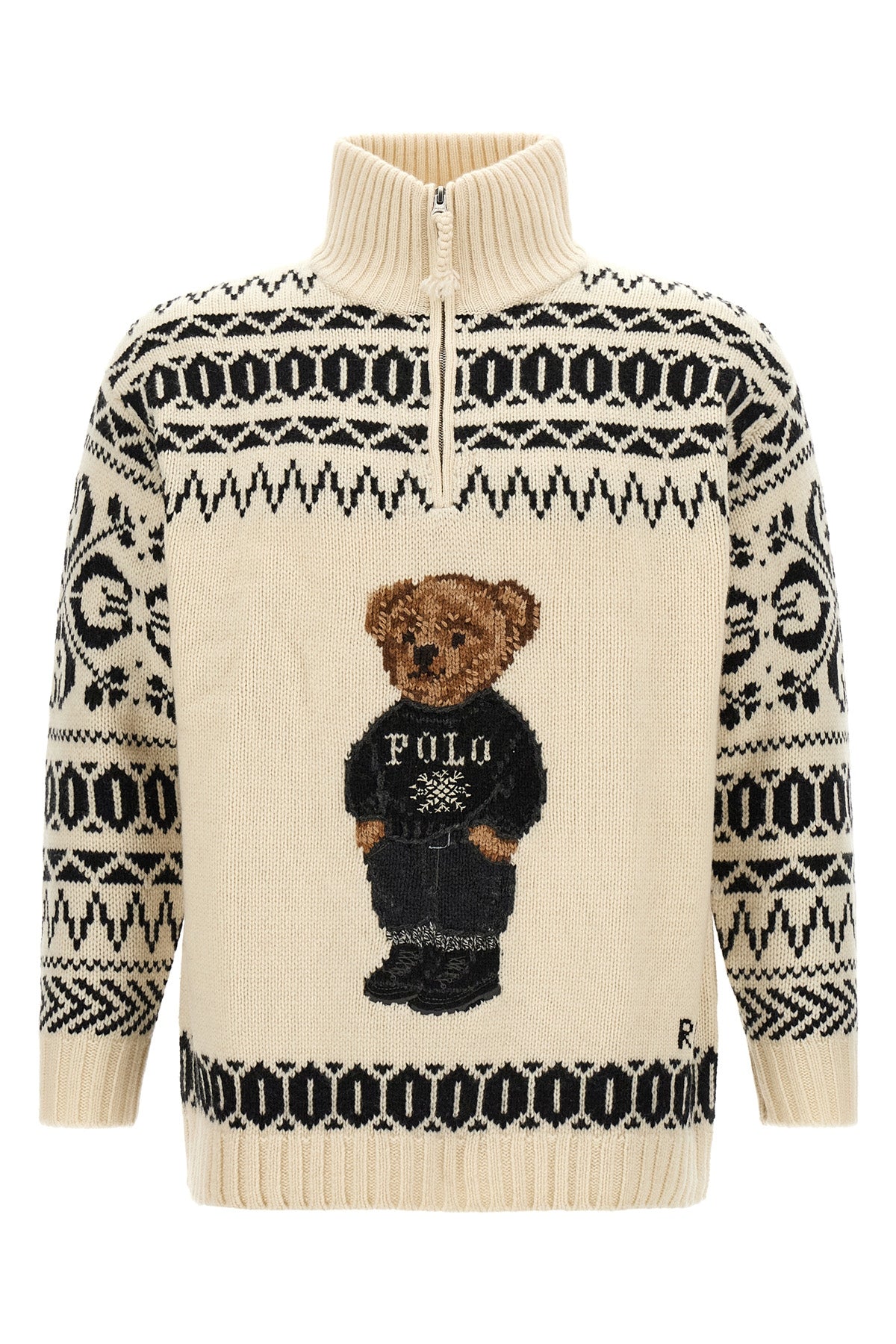 the polo ralph lauren sweater features a relaxed silhouette