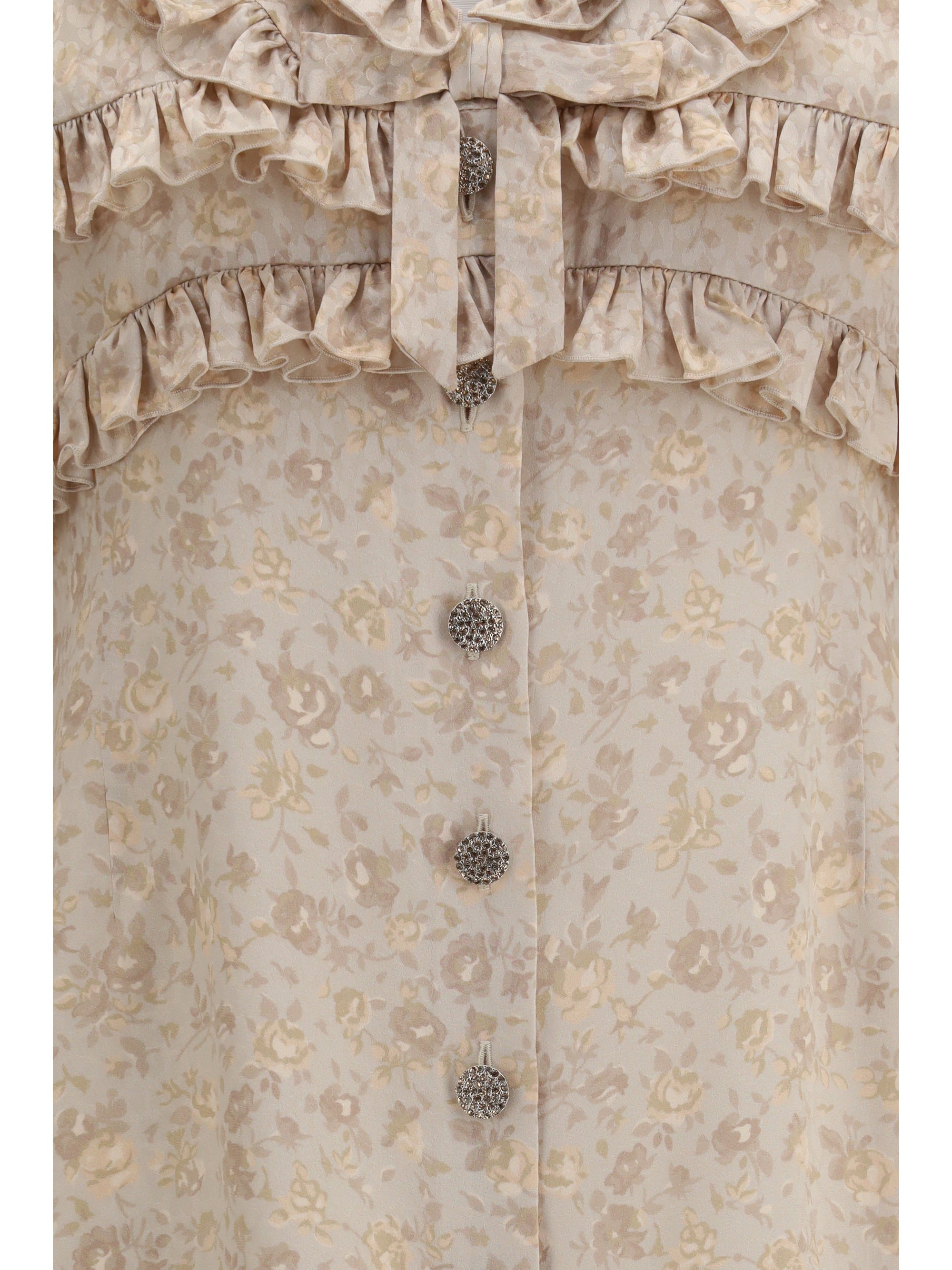 floral dress with ruffles