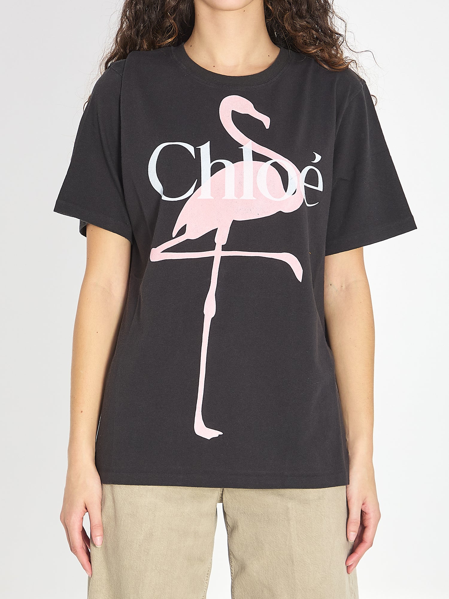 CHLOE S oversized t-shirt with logo