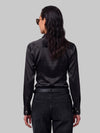 black stretch silk shirt
