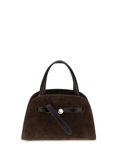 small romy suede top handle bag