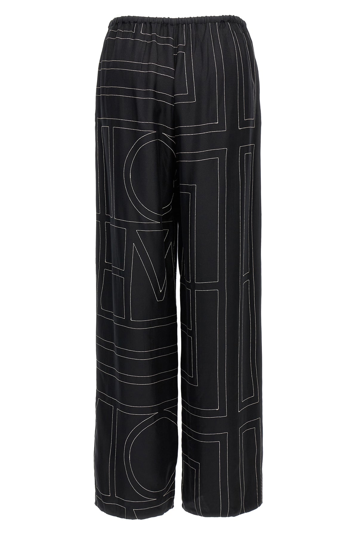 monogram pajama-style silk pants