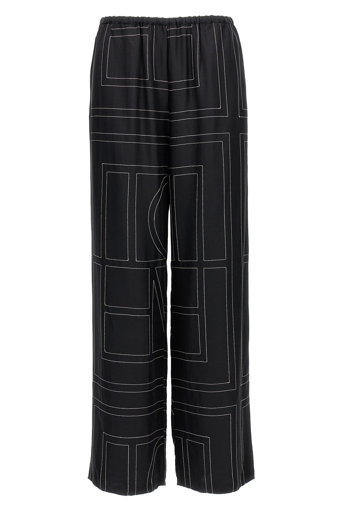 TOTEME 34 monogram pajama-style silk pants