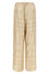 toteme trousers in medium-weight silk twill embroidered