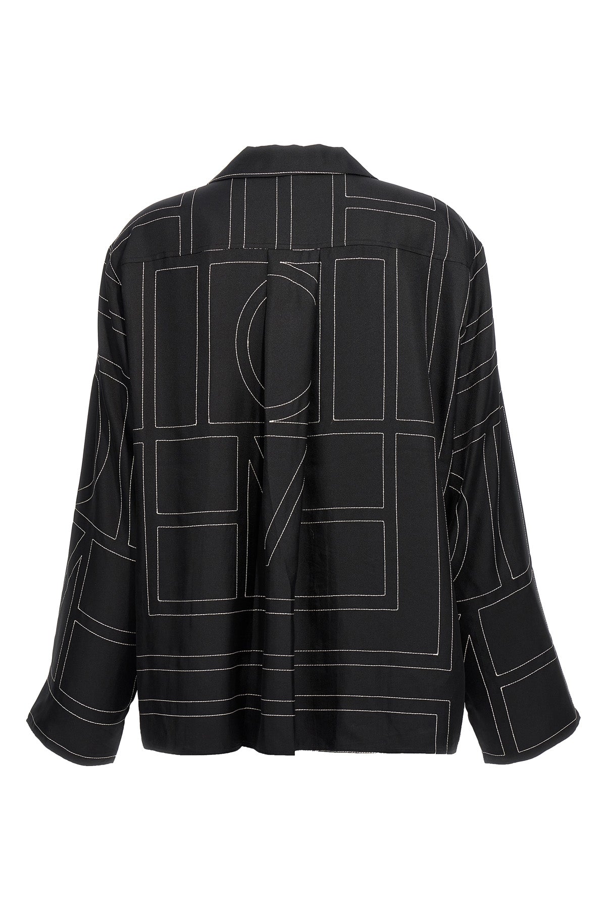 monogram silk shirt