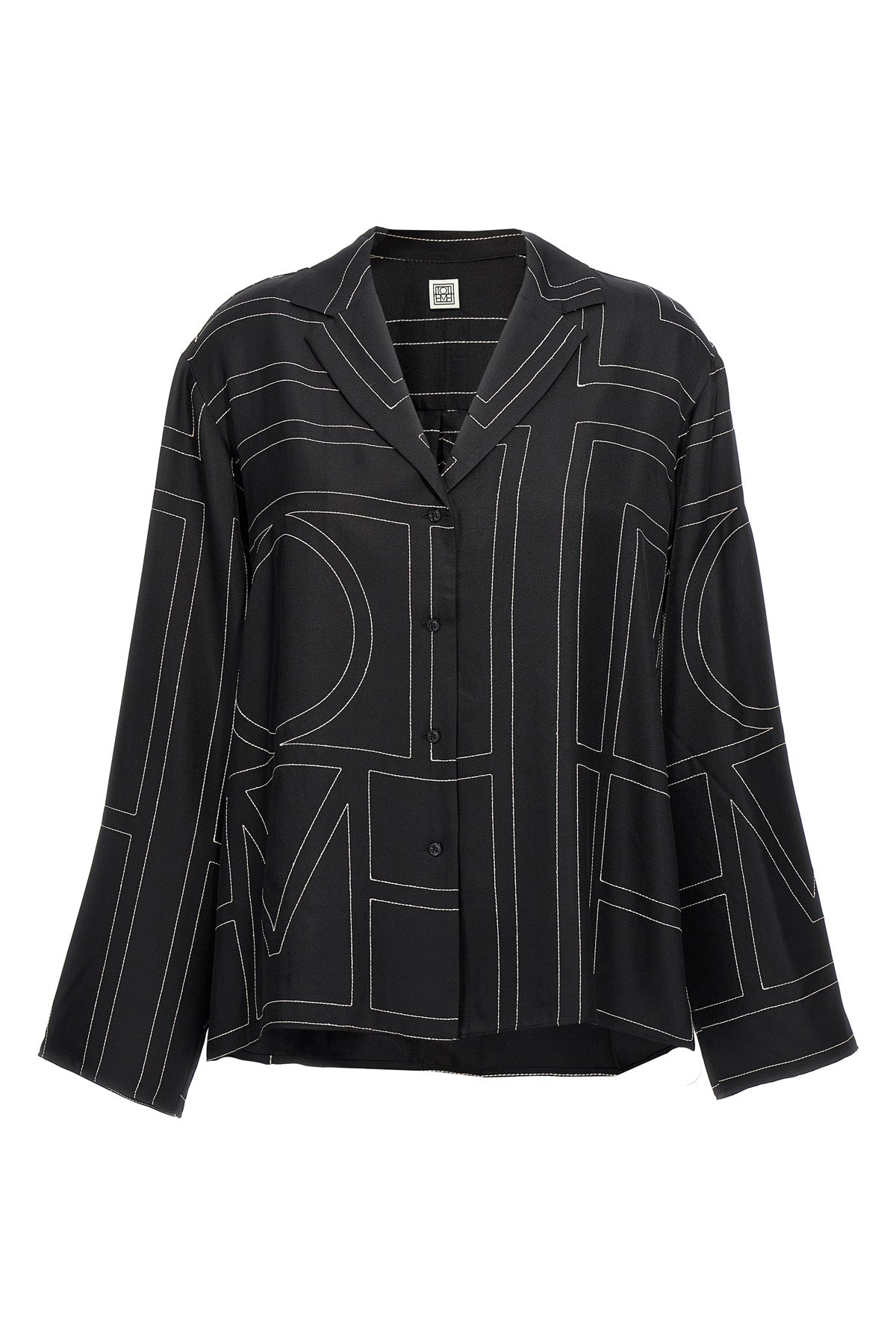 monogram silk shirt