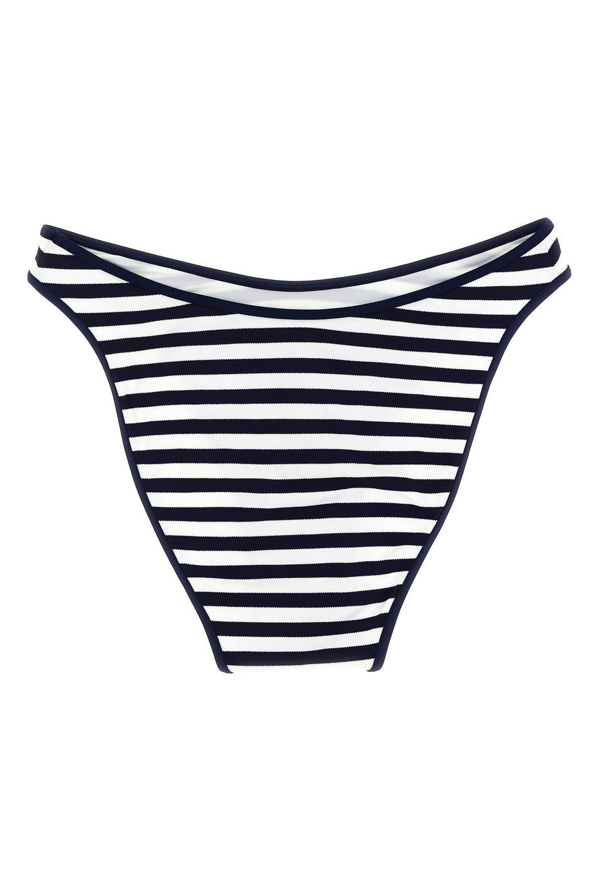 bikini bottoms in piqué striped technical fabric