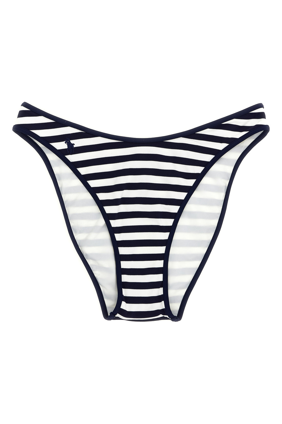 POLO RALPH LAUREN M bikini bottoms in piqué striped technical fabric