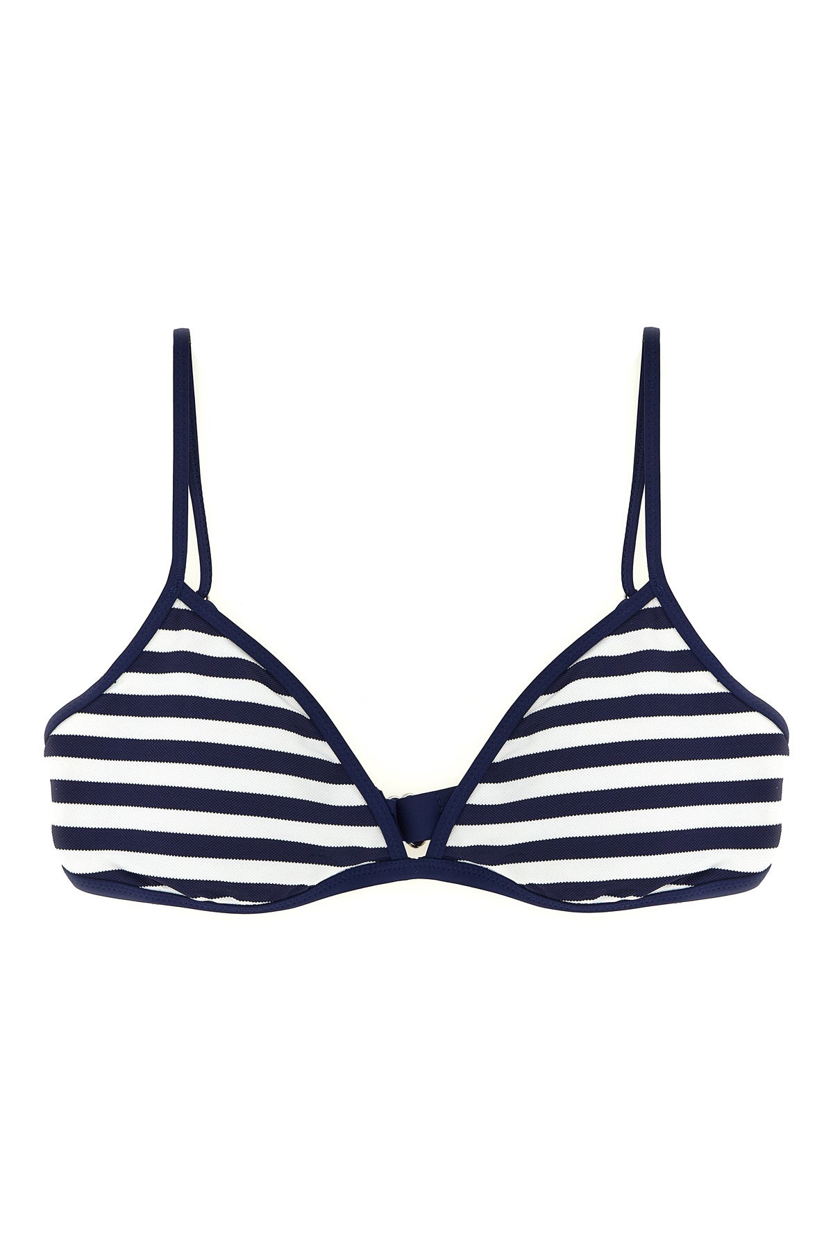 bikini top in striped pattern piqué technical fabric