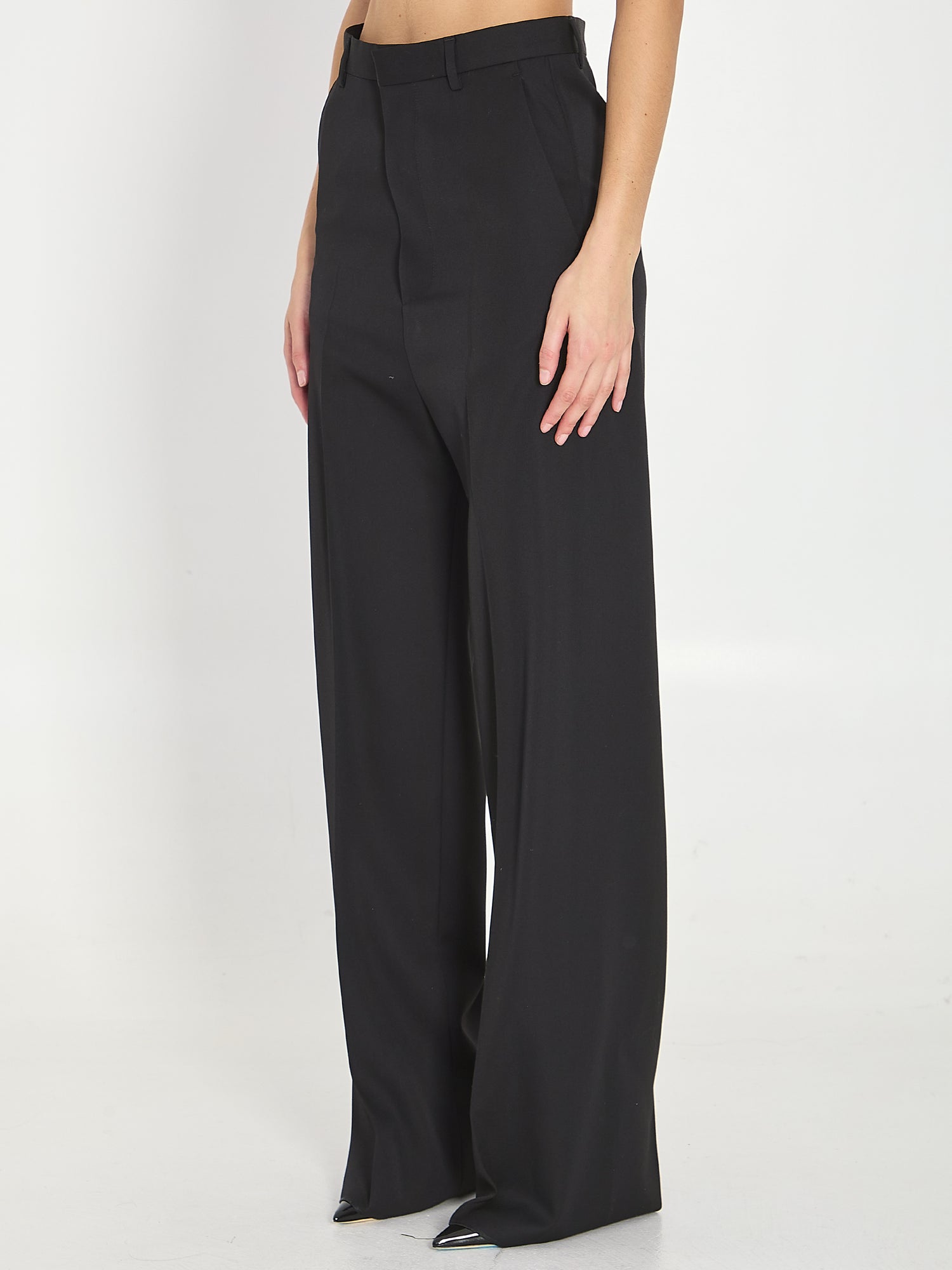 BALENCIAGA 36 tailored wool trousers