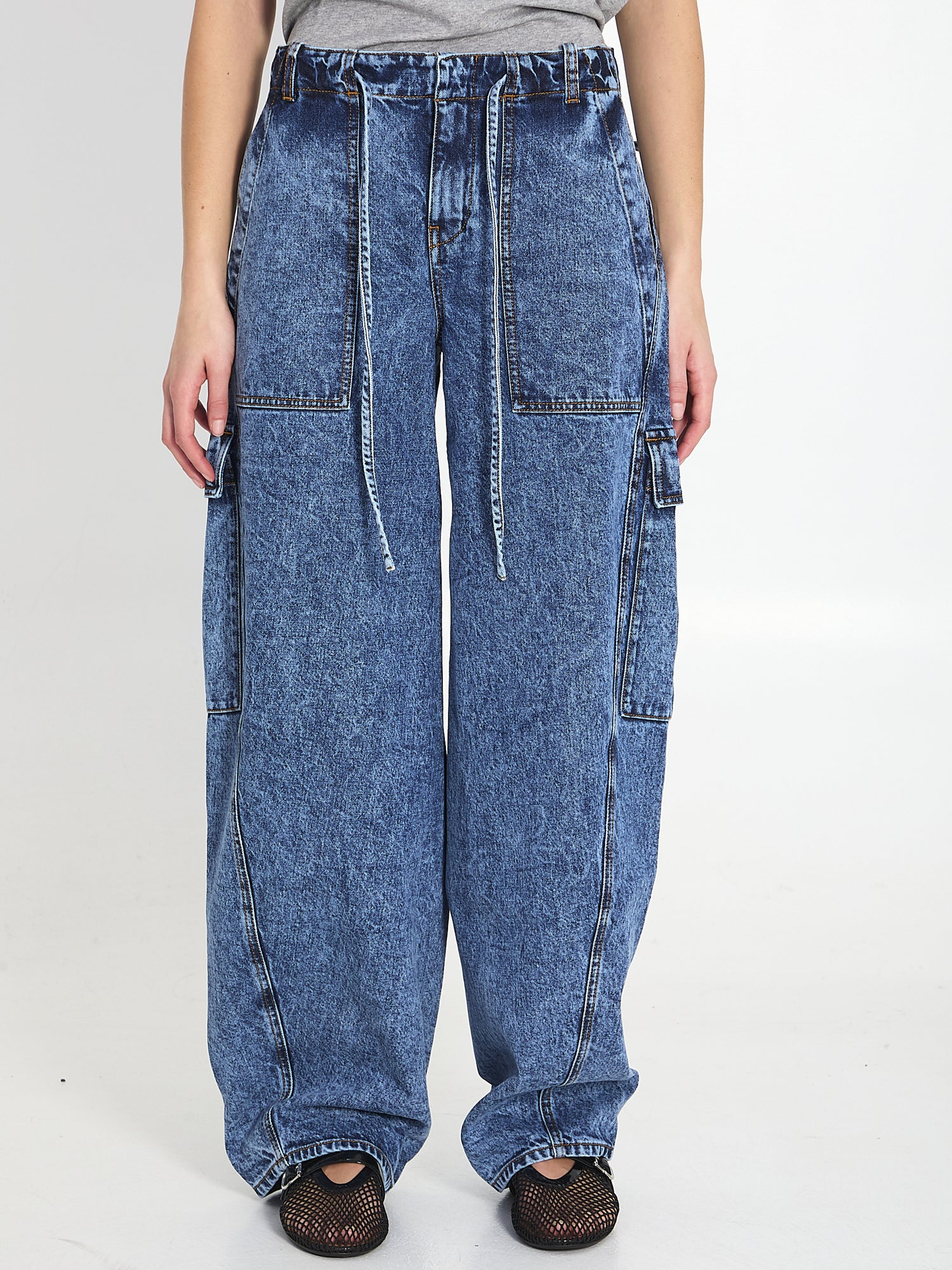 ALAIA 34 cargo denim pants 