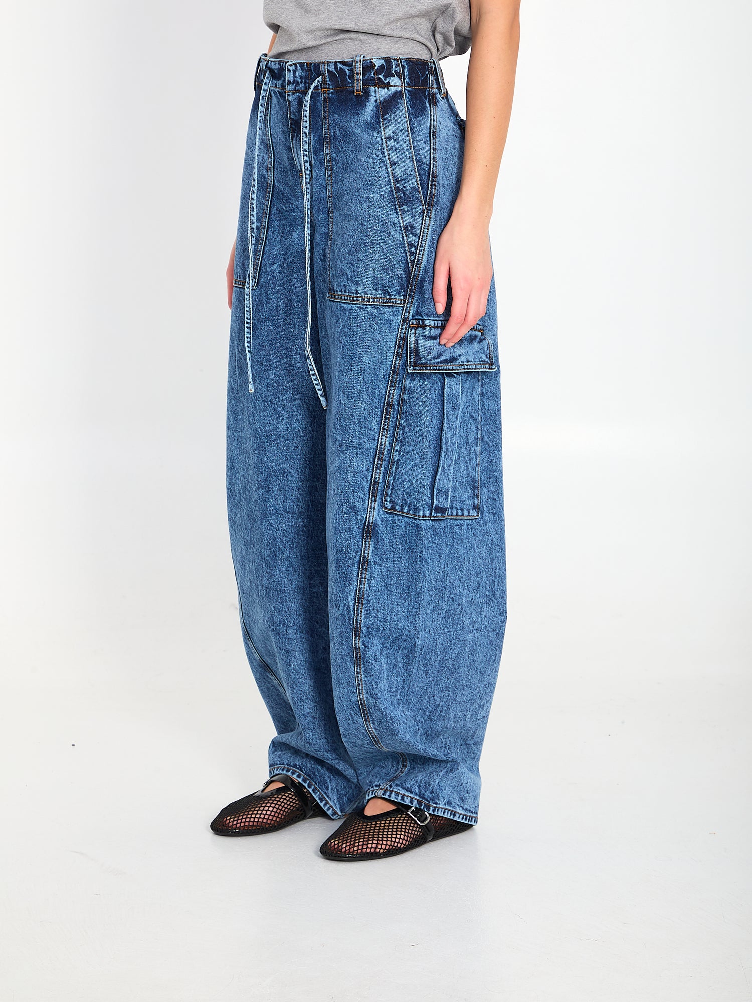 ALAIA 34 cargo denim pants 