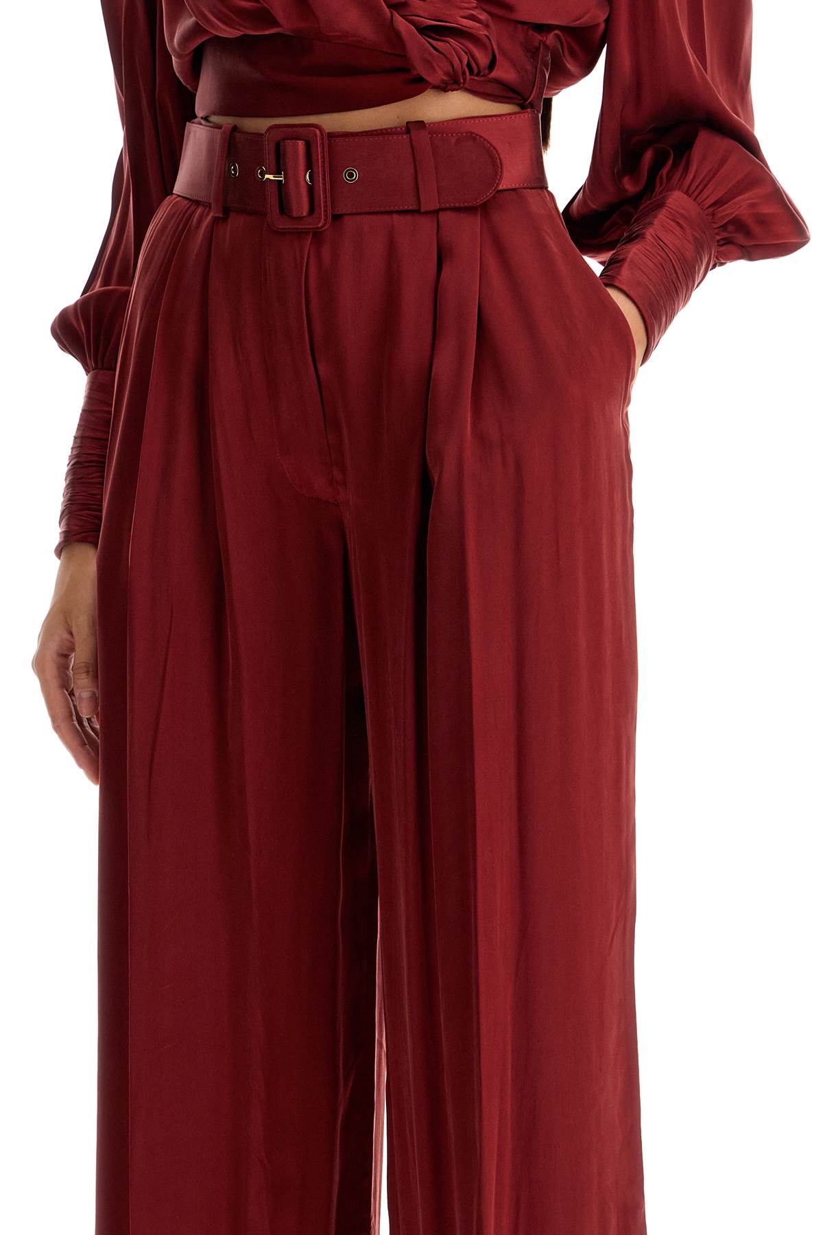 silk satin palazzo pants in nine