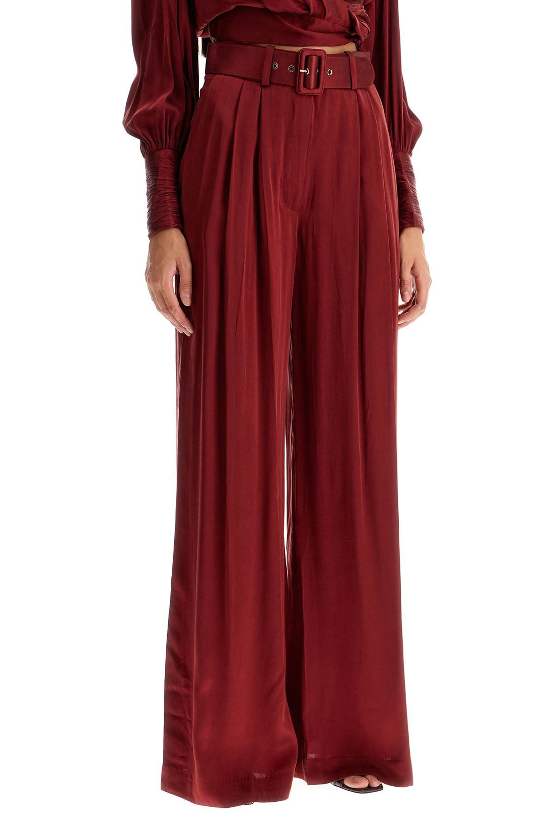 silk satin palazzo pants in nine