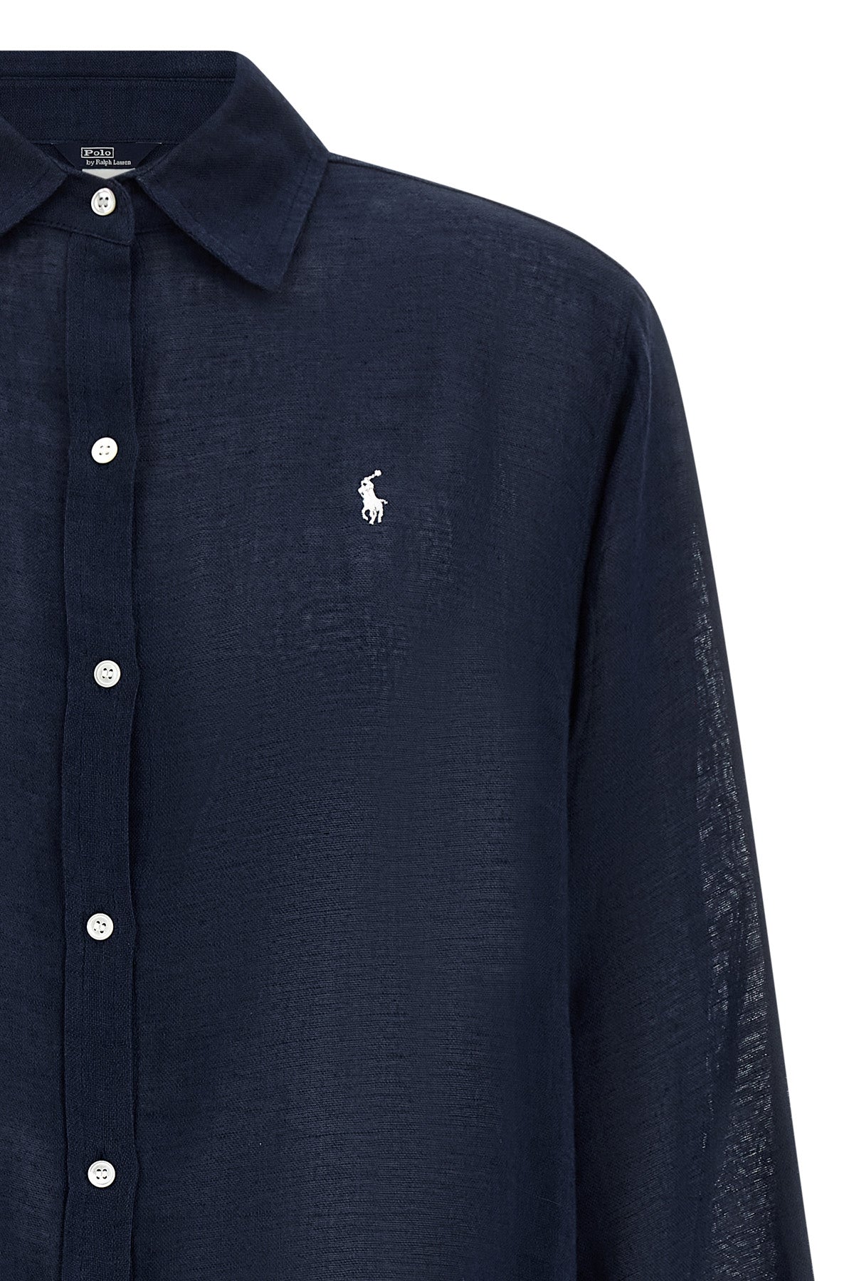 classic shirt in linen and cotton blend