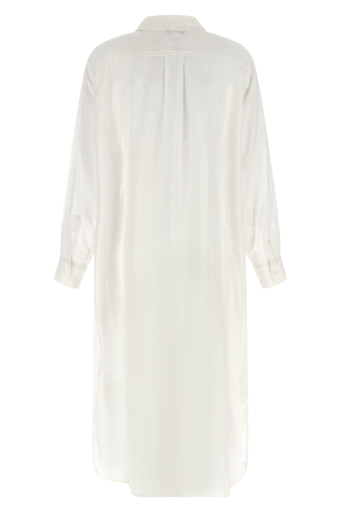 POLO RALPH LAUREN L long maxi boyfriend shirt linen dress