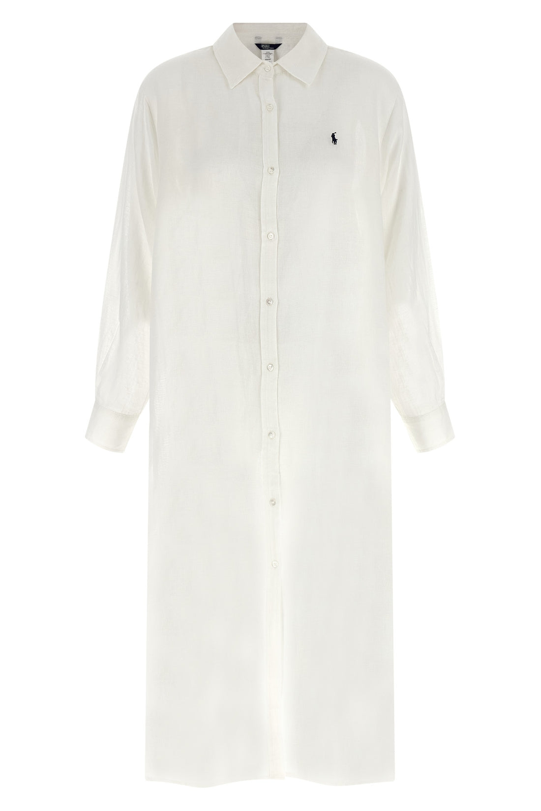 POLO RALPH LAUREN L long maxi boyfriend shirt linen dress