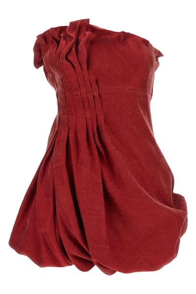 the short dress magda butrym in pure silk redefines the codes of contemporary ta