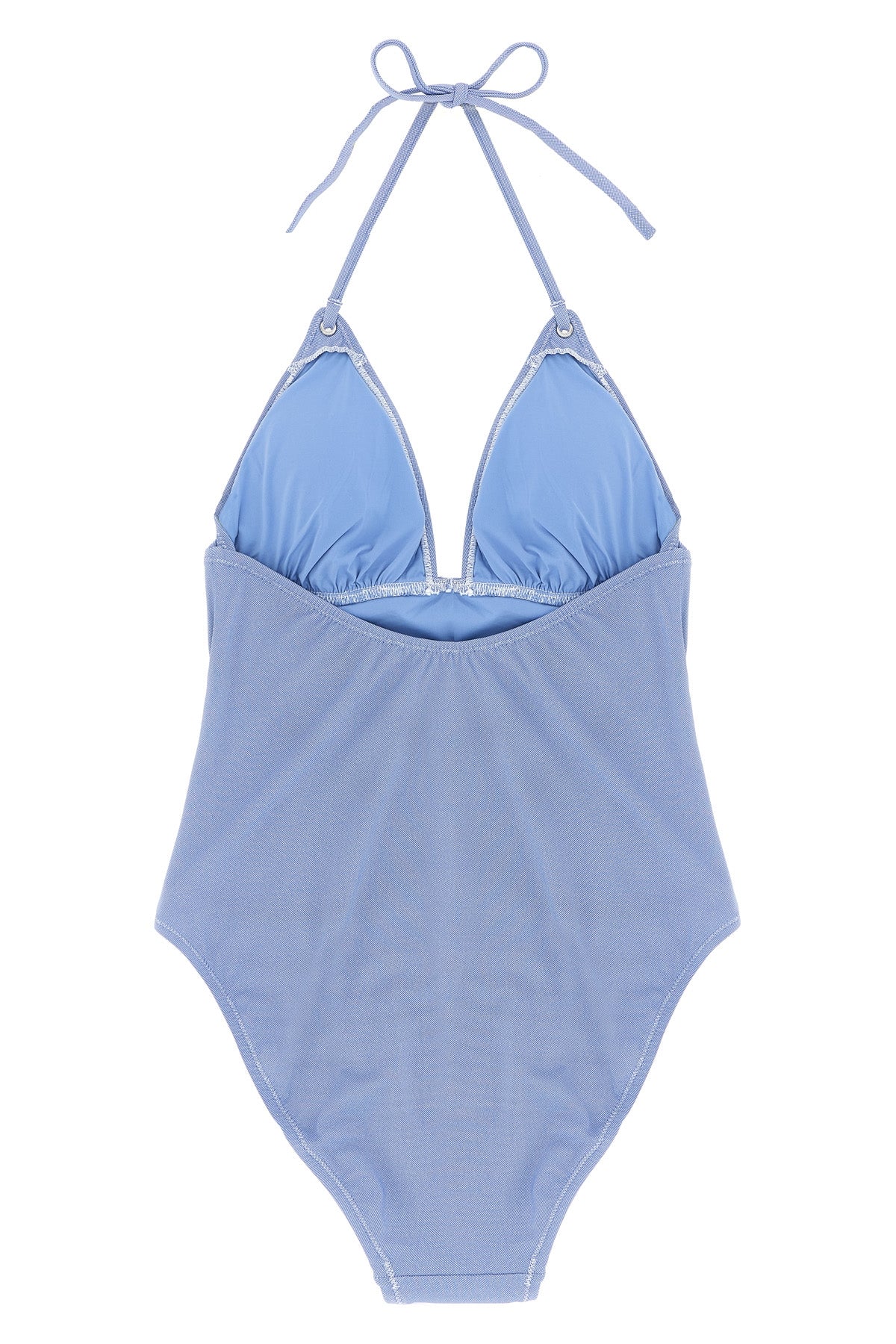 oxford tech fabric one-piece swimsuit