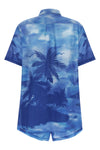 all over palme print light cotton suit