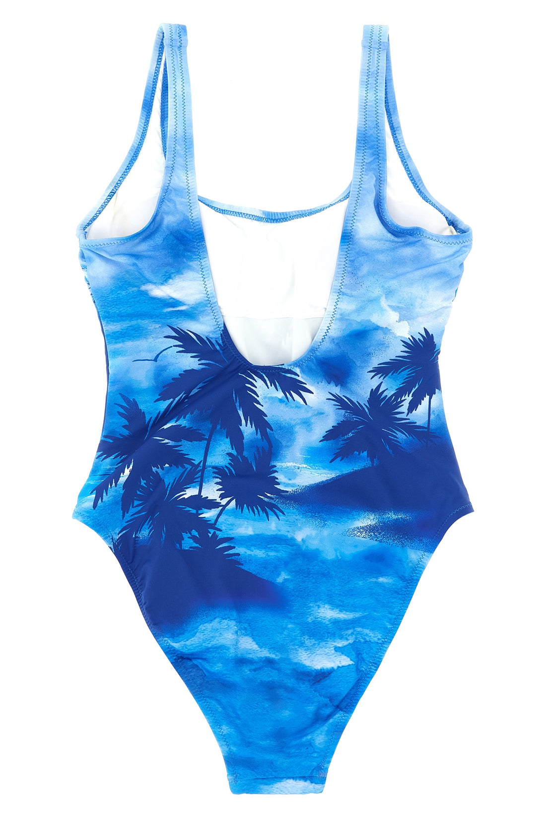 POLO RALPH LAUREN M one-piece swimsuit in patterned technical fabric
